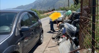 Getta i rifiuti in modo selvaggio, furbetto del sacchetto scoperto a Monreale